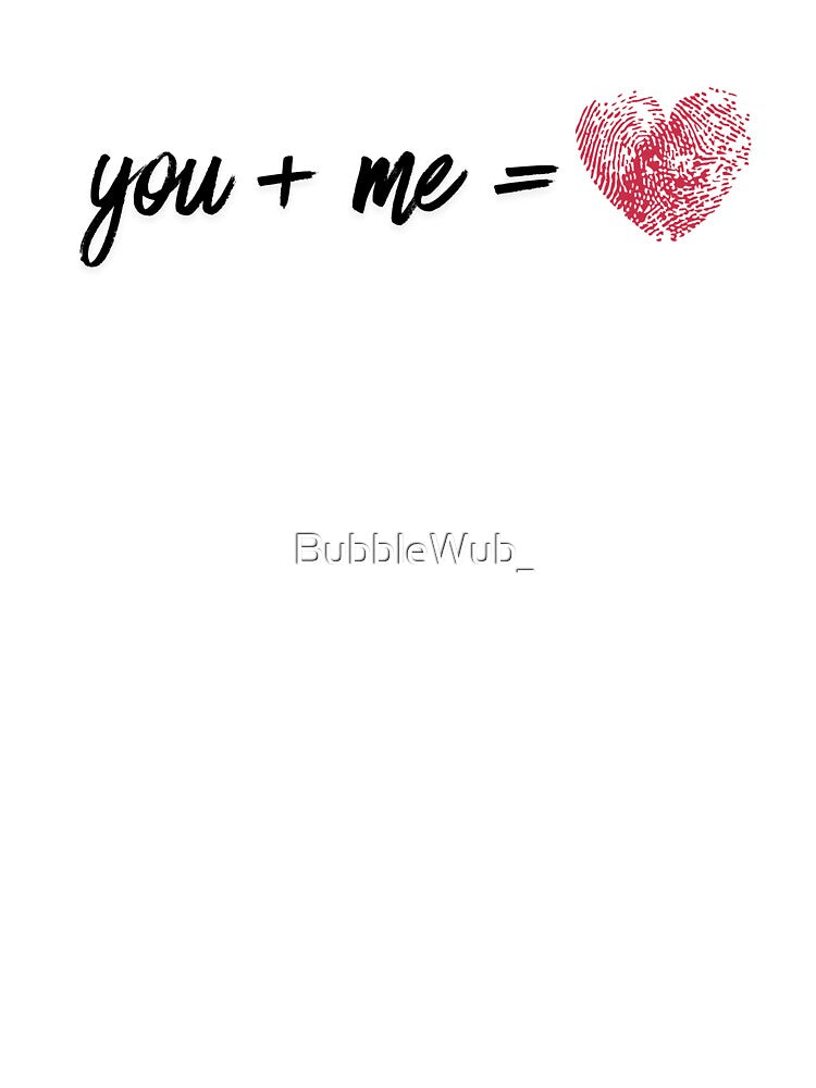 you + me = heart Baseball Cap | Valentine script heart design by BubbleWub_