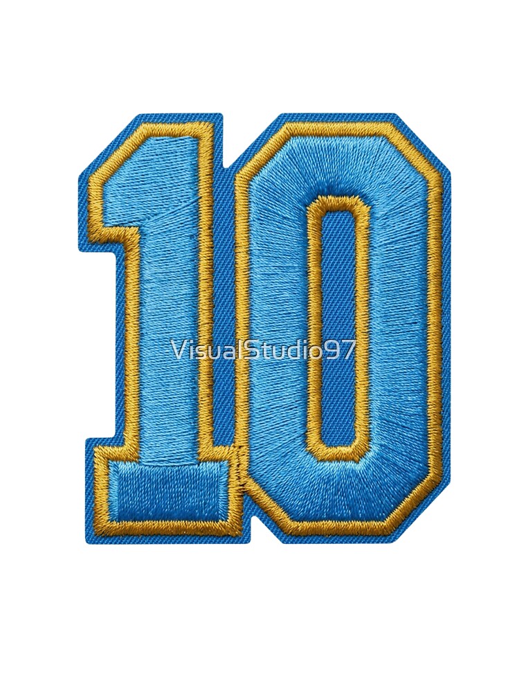Embroidered Number 10 Patch - Football Jersey Crest by VisualStudio97