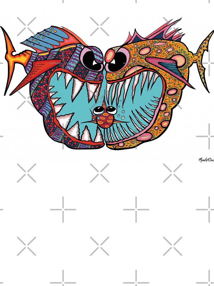 Two Vicious Fish One Meal by MassArtOne