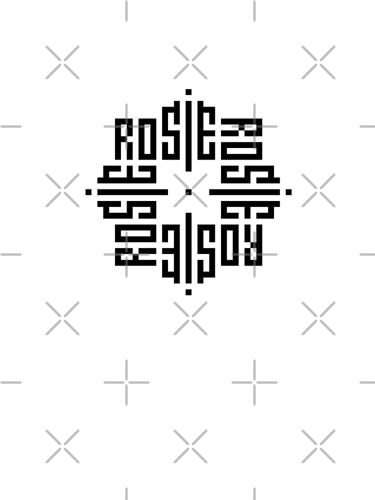 ROSIE | Black  | Modern Geometric Kufi Calligraphy | From Name to Art by FOR YOUR NAME