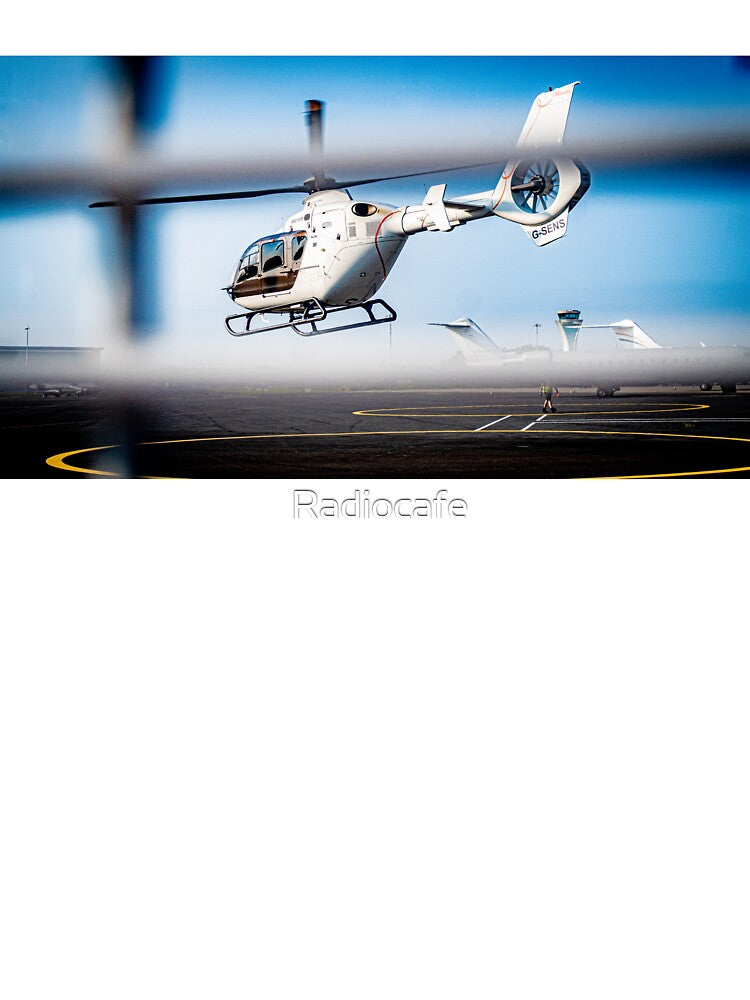 G-SENS Helicopter Farnborough Airport Take-Off by Radiocafe