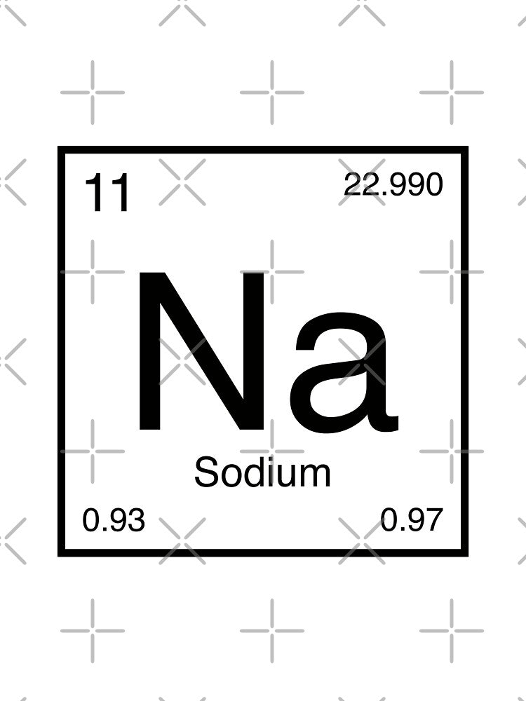 Sodium Element (black) by AllAboutScience