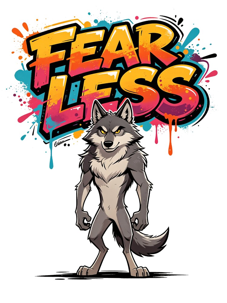 Fearless Wolf Bold Statement by LINSSEX Style • Urban & Sport Streetwear
