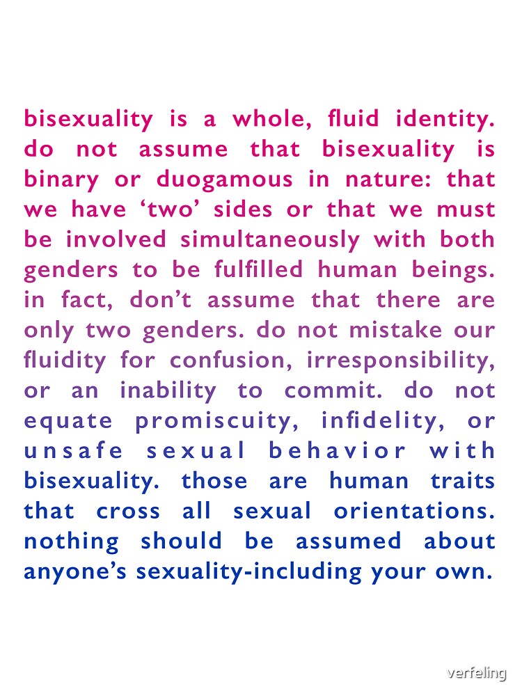 Bisexual manifesto with no background and bi letters by verfeling