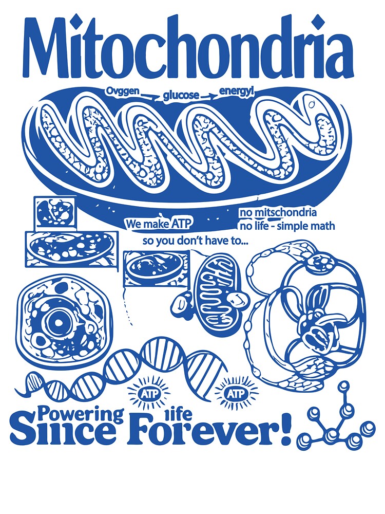 Mitochondria: Powering Life Since Forever Retro Science by BrownHorse90s