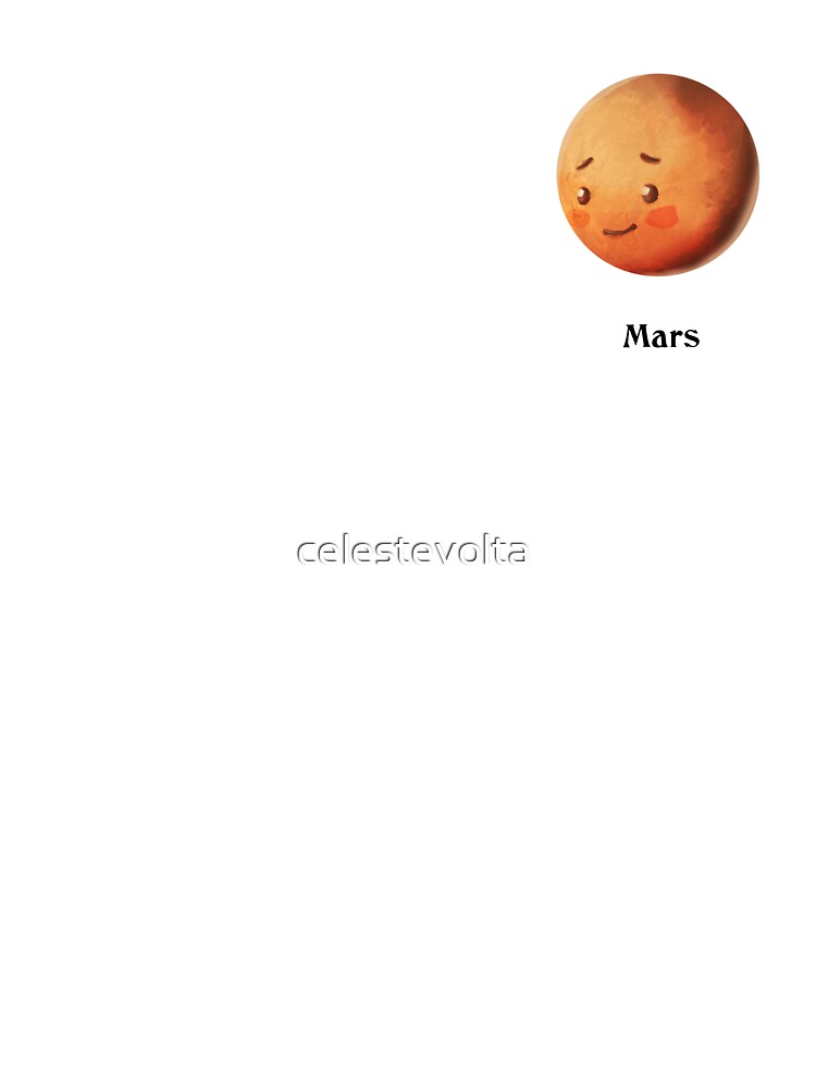 Mars Planet of Solar System to Pack little cute kawaii - learn astronomy gift by celestevolta