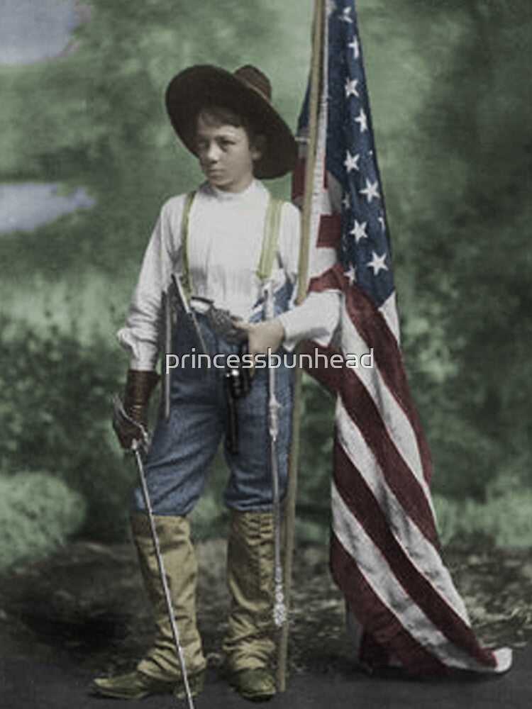 Cherokee boy with American flag by princessbunhead