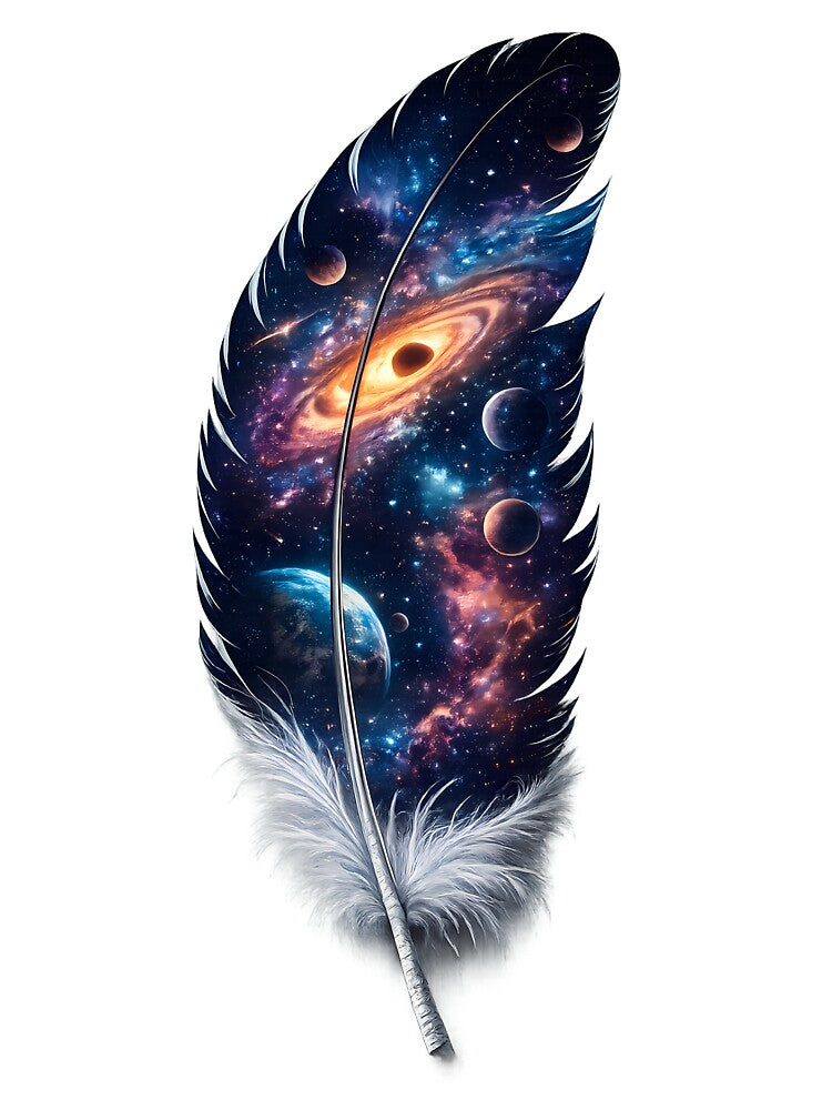 Cosmic Feather - Galaxy Space by FutureGarb