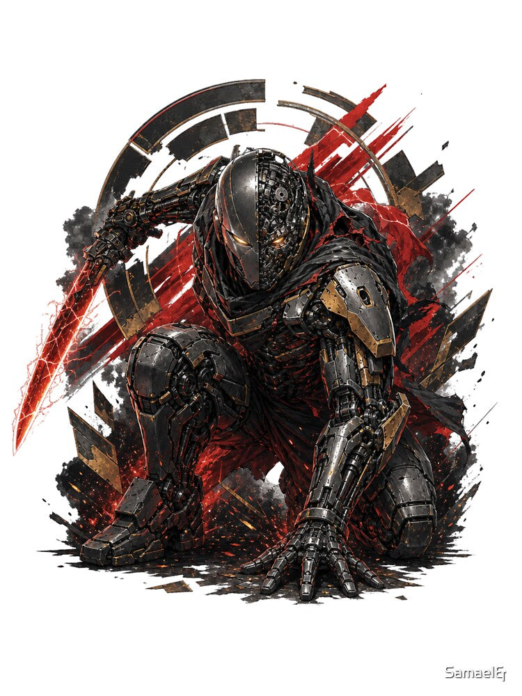 Cyber Sentinel Robot Energy Blade Sci Fi Graphic by Samael&