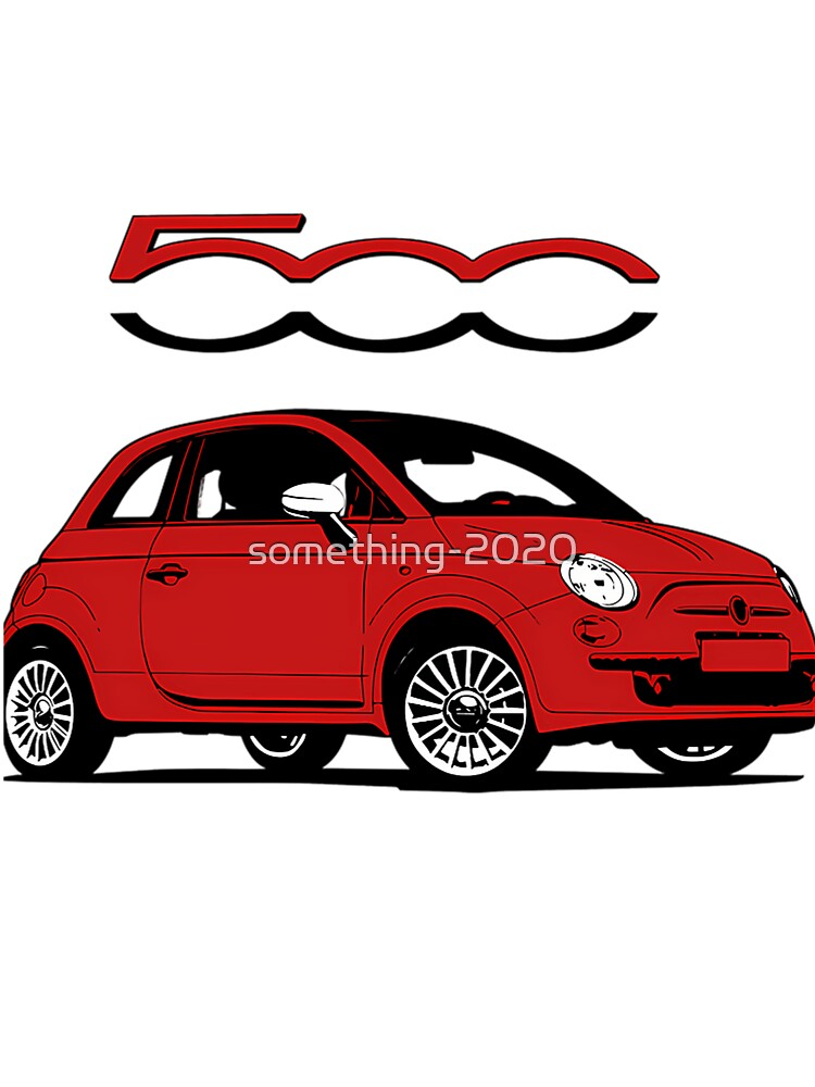 Fiat 500 Red And White by something-2020