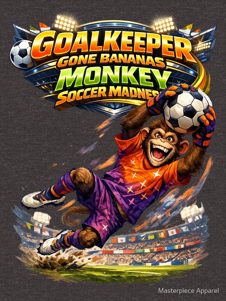 masterpiece-Goalkeeper Gone Bananas: Monkey Soccer madness by Masterpiece Apparel