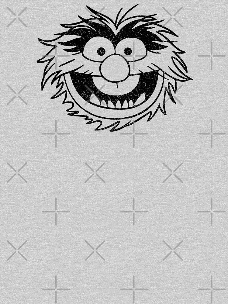 Muppets - Animal - Distressed - Black by IfDesignGroup