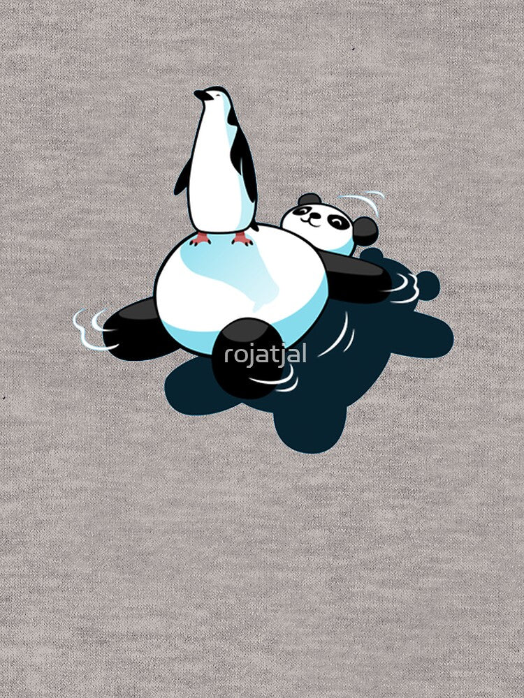 Penguin on top of kawaii panda bear by rojatjal