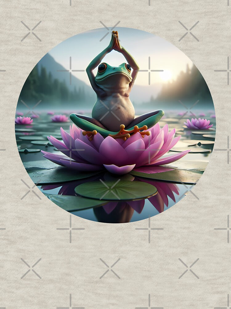 Relax & Chill frog in the lotus pond by Toms Tee