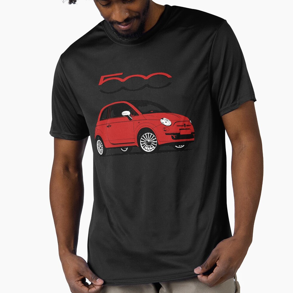 Fiat 500 Red and white by NanetteDelermez