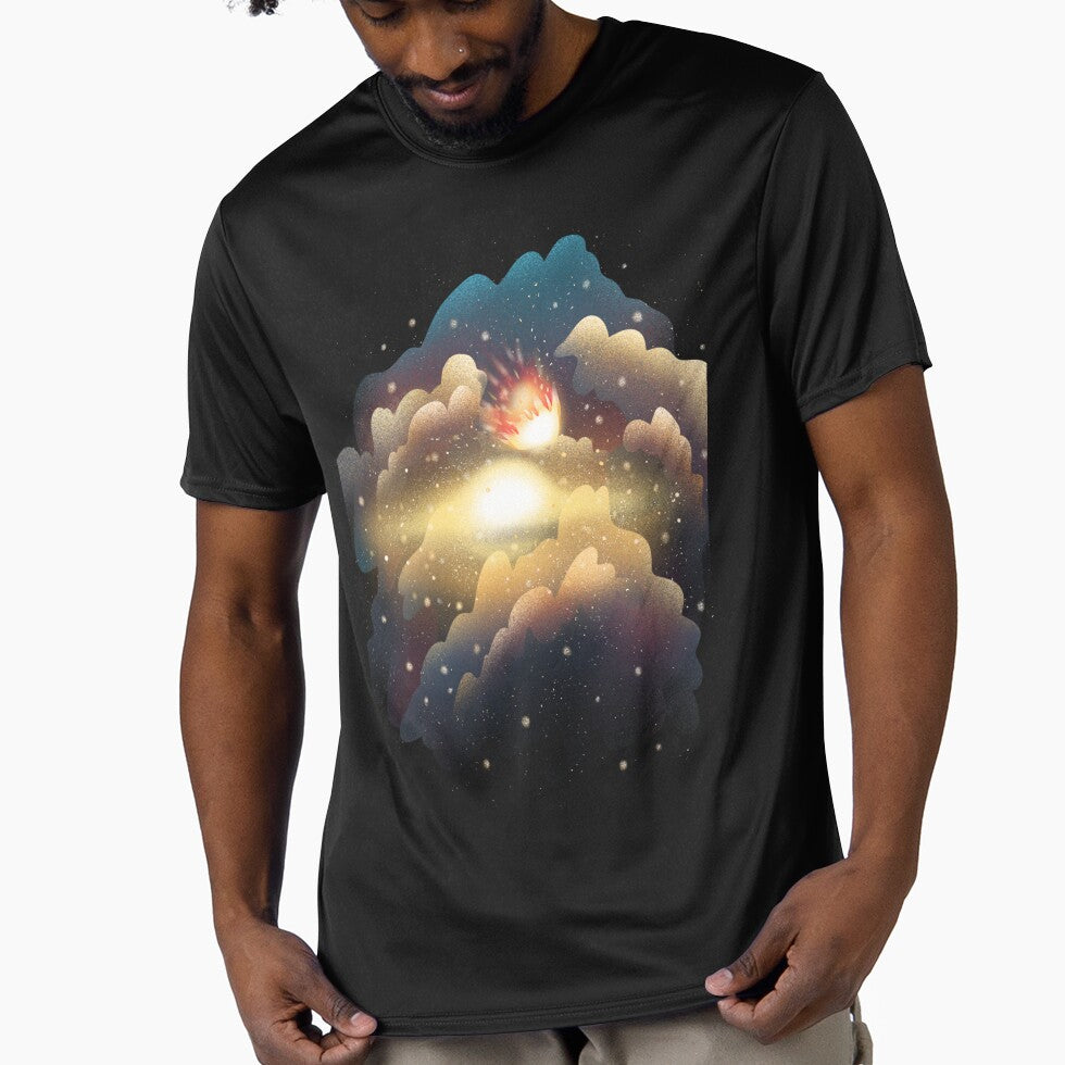Cosmic Dust Lenticular Galaxy and Bolide by Inspiring-A-D