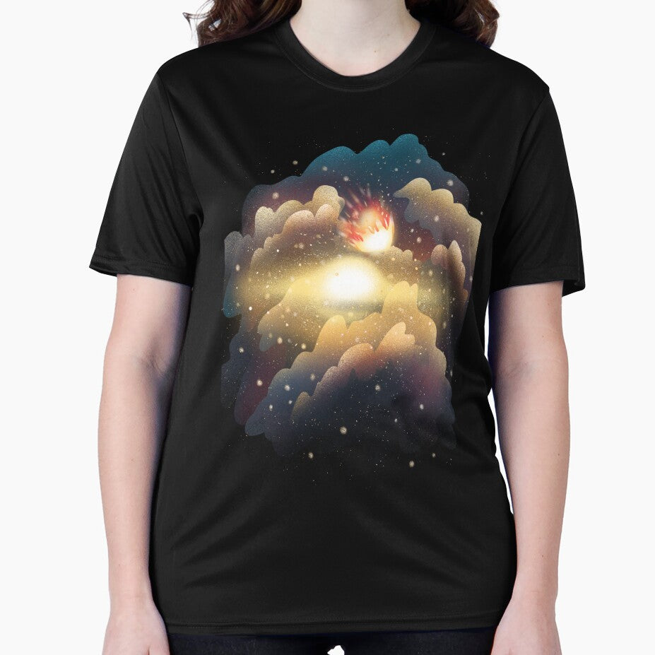 Cosmic Dust Lenticular Galaxy and Bolide by Inspiring-A-D