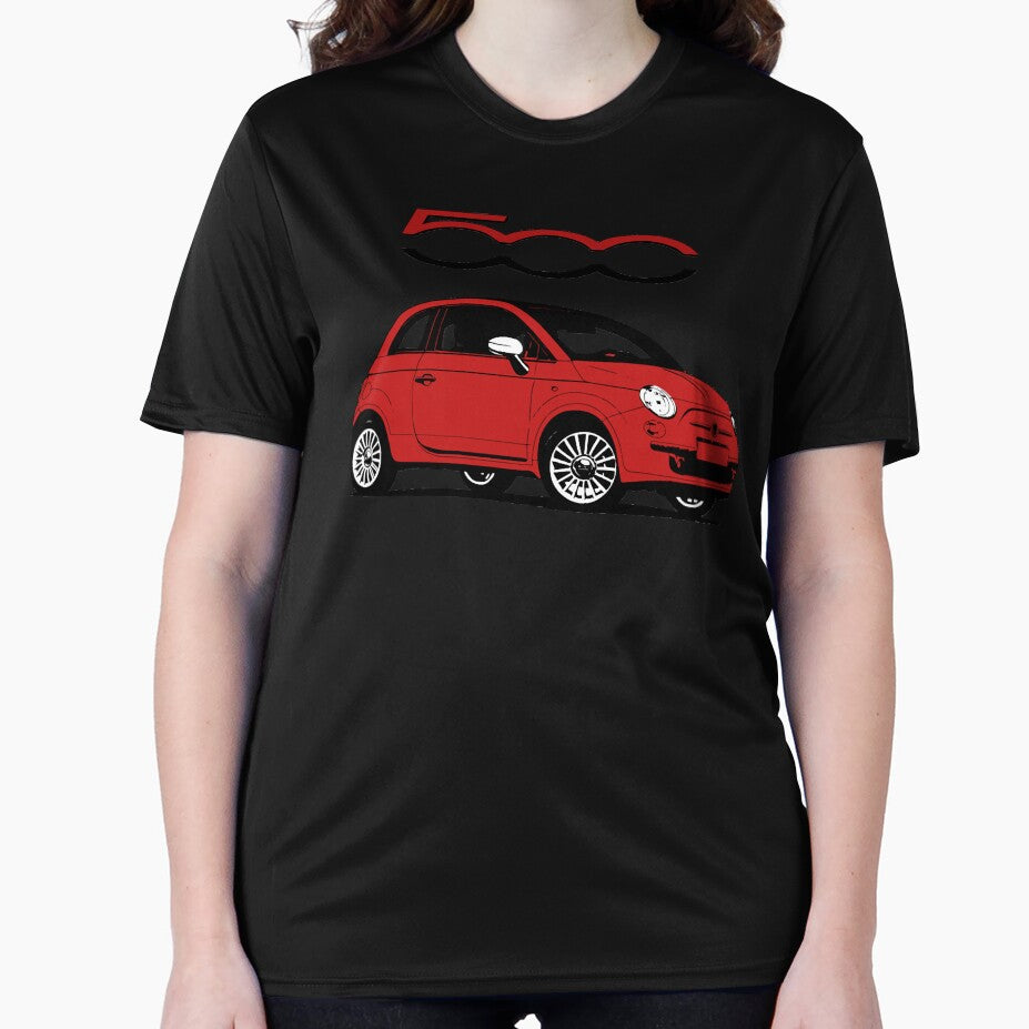 Fiat 500 Red and white by NanetteDelermez