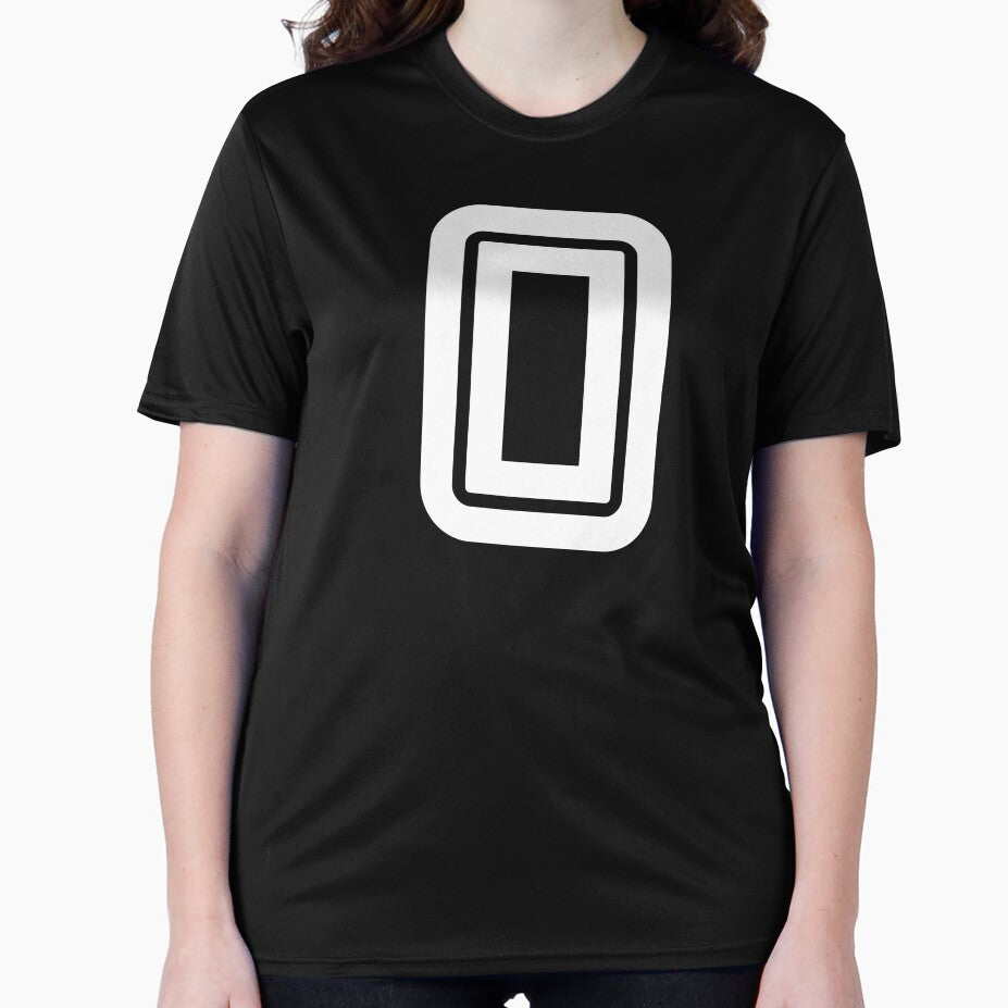 No. 0 / Player Number Zero / Football Player Number 0 (White on Red) by STUDIO-72