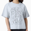 Black and White Continuous Line Face Art by Dollfacedesign