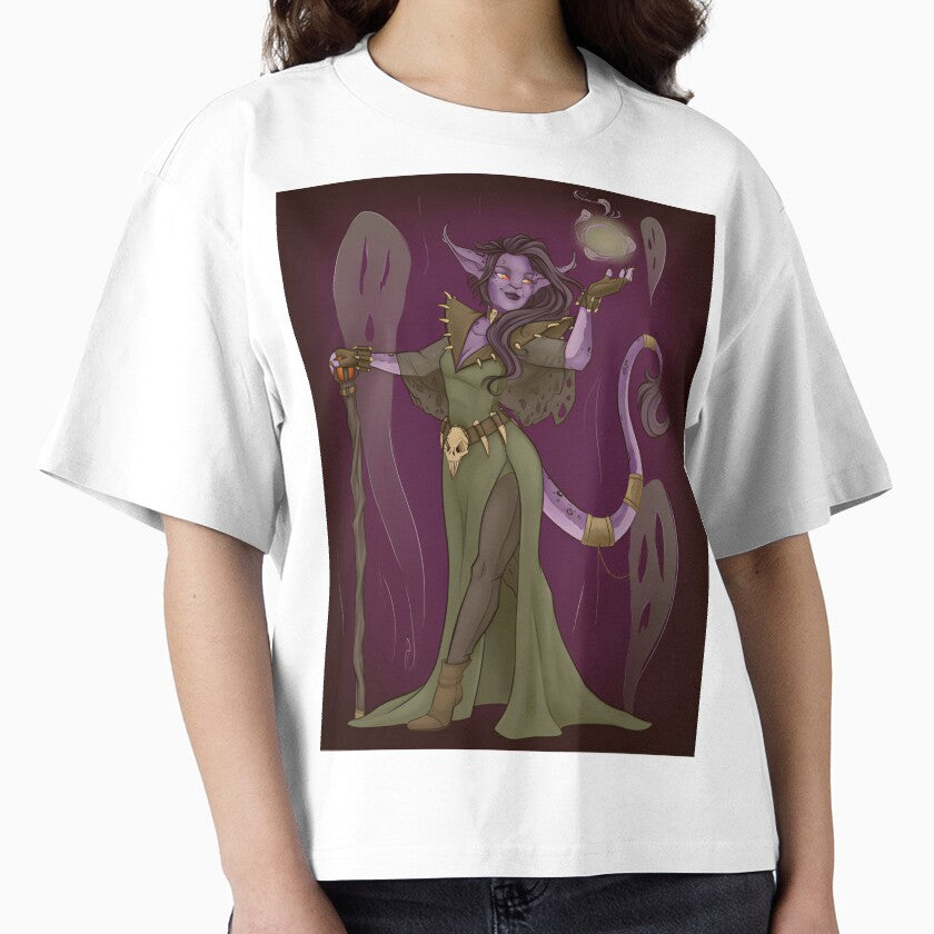 Purple Tiefling Necromancer RPG Fantasy Character by MythosAndMirth
