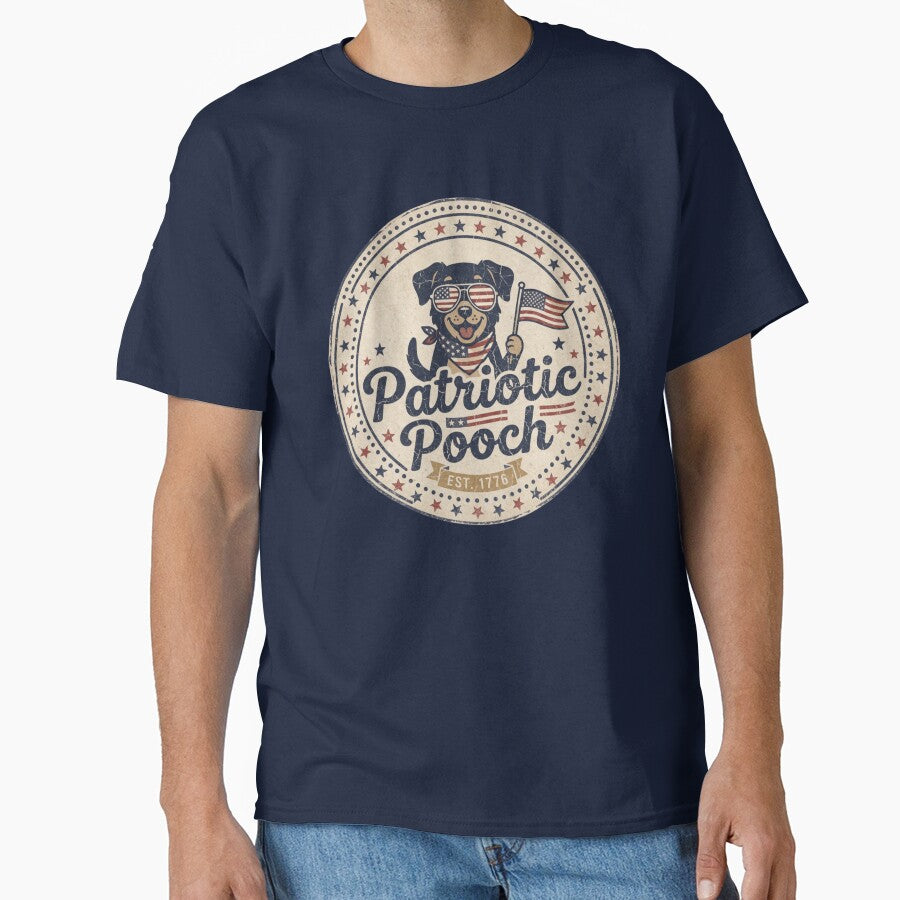 Patriotic Pooch | Patriotic Dog Shirt | 4th of July Dog Design by KelliesGrafix