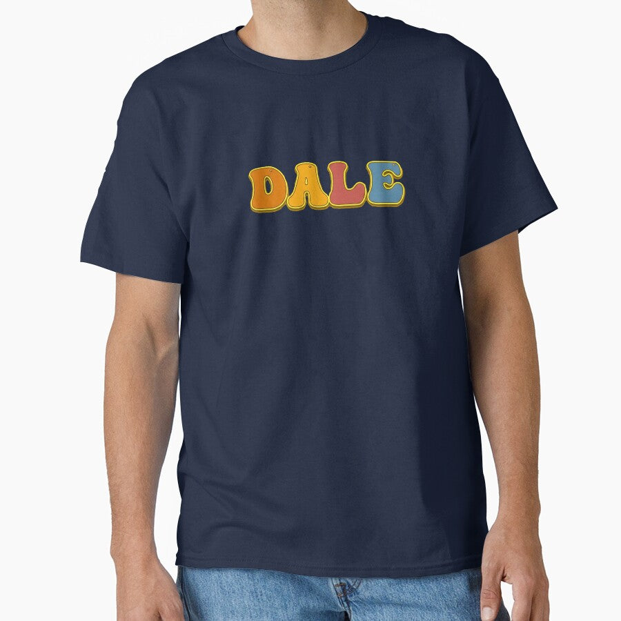 ❤️ Dale Personalized Name Wavy Retro Shirt, Coffee Mug, Sticker Gift by HelixPedia