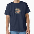 Vintage USA Cities Patriotic American Flag Travel Design by reanacreations