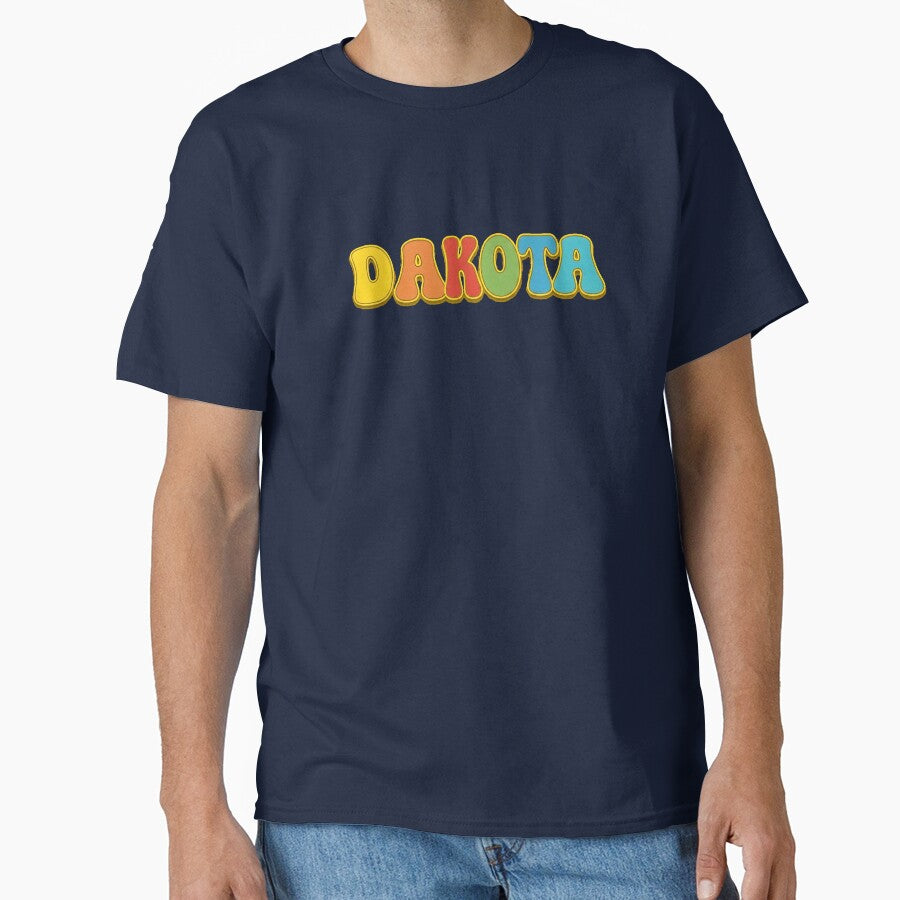❤️ Dakota Personalized Name Wavy Retro Shirt, Coffee Mug, Sticker Gift by HelixPedia