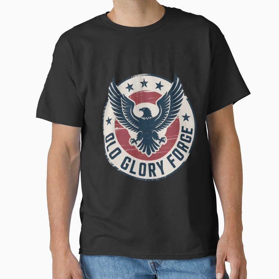 Old Glory Forge Eagle Emblem Patriotic Circular Badge Design by OldGloryForge