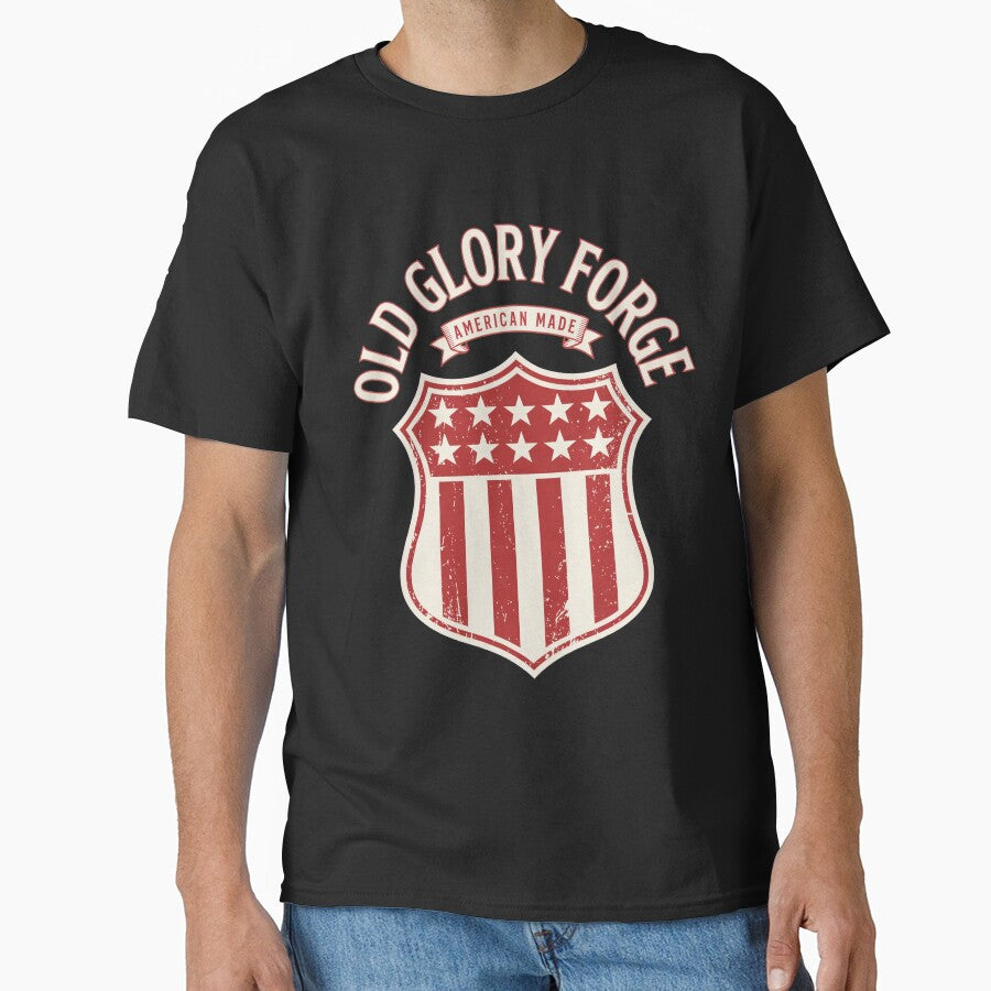 Old Glory Forge – Retro Patriotic Shield Badge by OldGloryForge