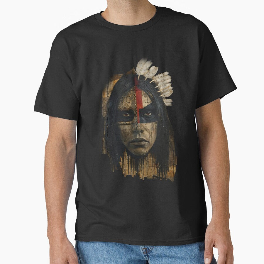 Warrior’s Gaze T-Shirt by Tribal Spirits Art T-Shirt Store