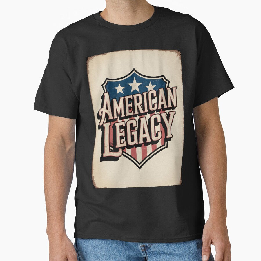 American Legacy Retro Shield Typography by OldGloryForge