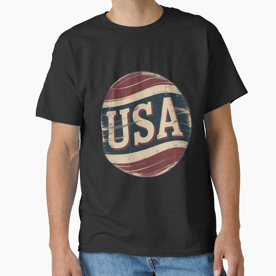 Retro USA Badge – Distressed Vintage Americana by OldGloryForge