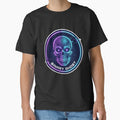 Binary Code Skull Cyberpunk Hacker Design by KurtByteStudio