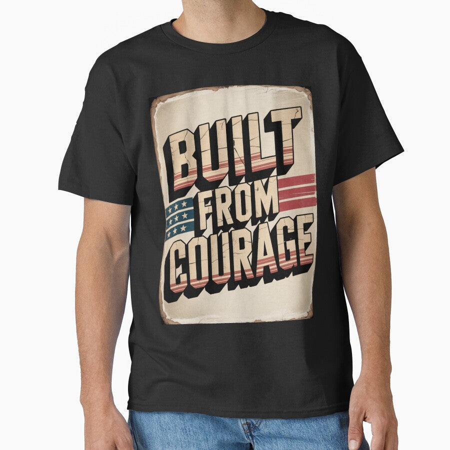 Built From Courage Vintage Patriotic Americana by OldGloryForge