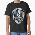 Built Strong Chrome Shield Emblem Patriotic Star Badge by OldGloryForge