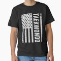 Vintage Taekwondo American Flag  Tee by jkdrfkom14