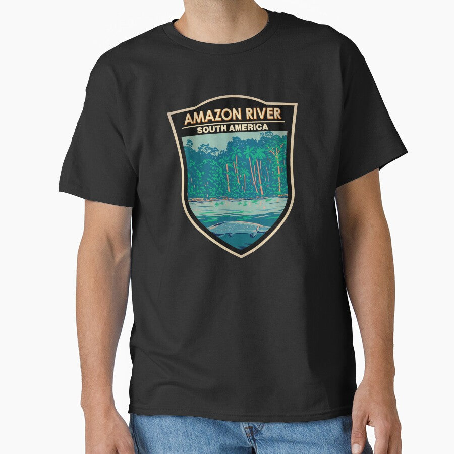 Amazon River South America Badge by KrisSidDesigns