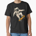 Pixel Art Astronaut Skateboarding Retro Gamer Design by DjFreeq