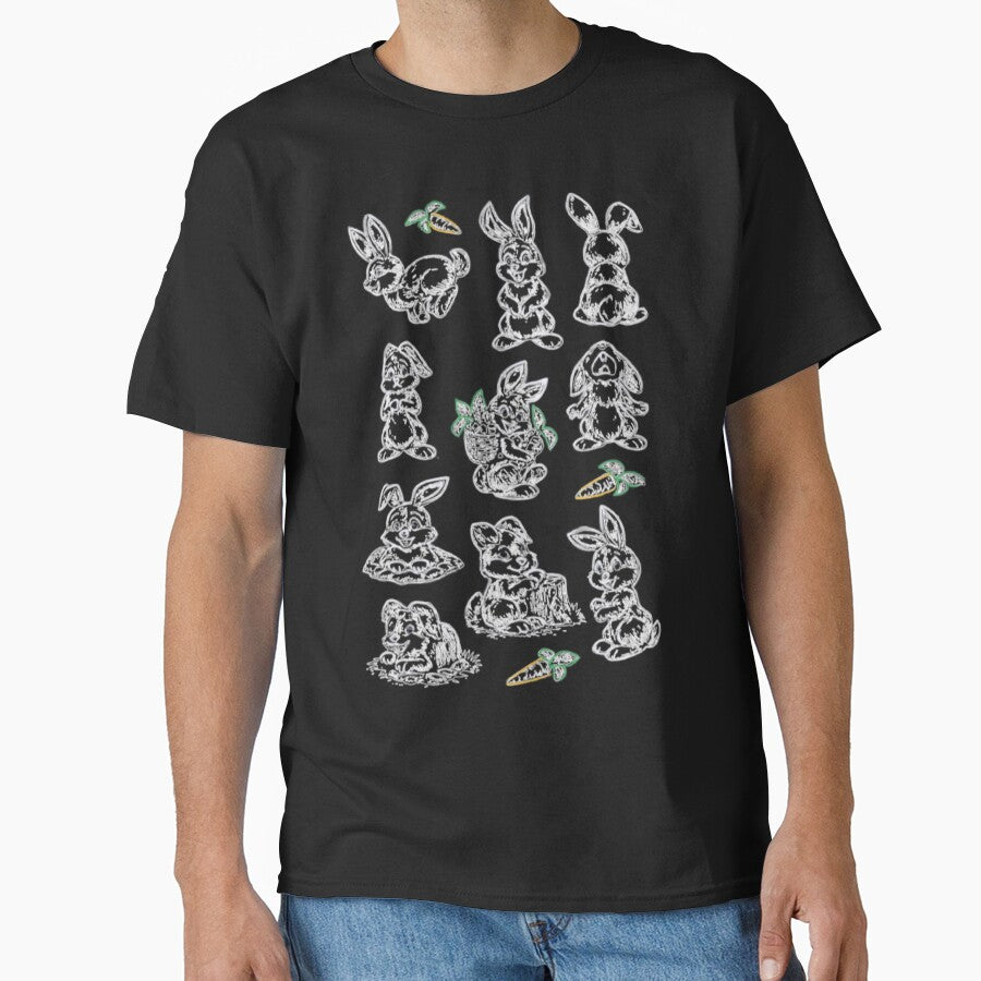 Rabbits Line Art Design by DivineHaven