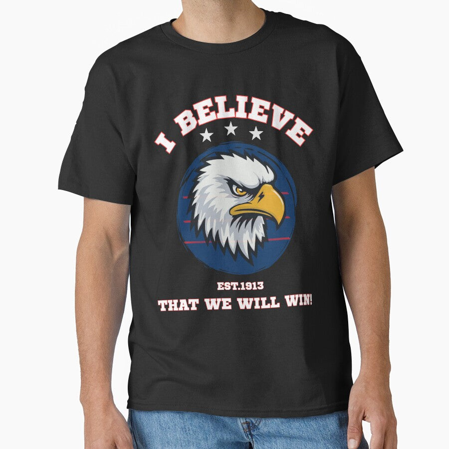 USA Soccer T-Shirt | I Believe That We Will Win | USMNT American Eagle Football Graphic Tee by WildTrace