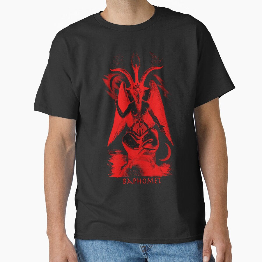 Satanic, Baphomet, Red Devil, Halloween, Occult Satan Design by WallArt01