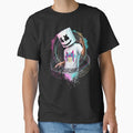 Neon DJ Marshmallow | EDM Rave Music Festival Graphic T-Shirt by MightyTeesInc