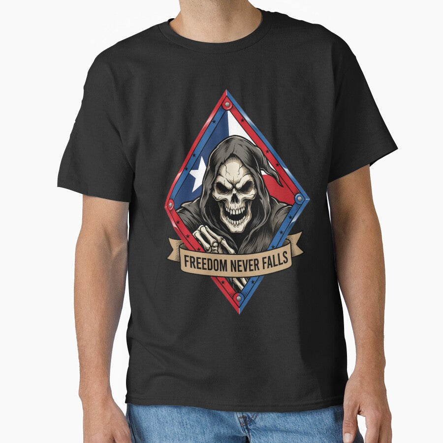 Freedom Never Falls Grim Reaper Emblem by OldGloryForge