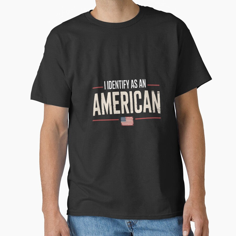 I Identify As An American Patriotic USA Shirt by stickercuffs