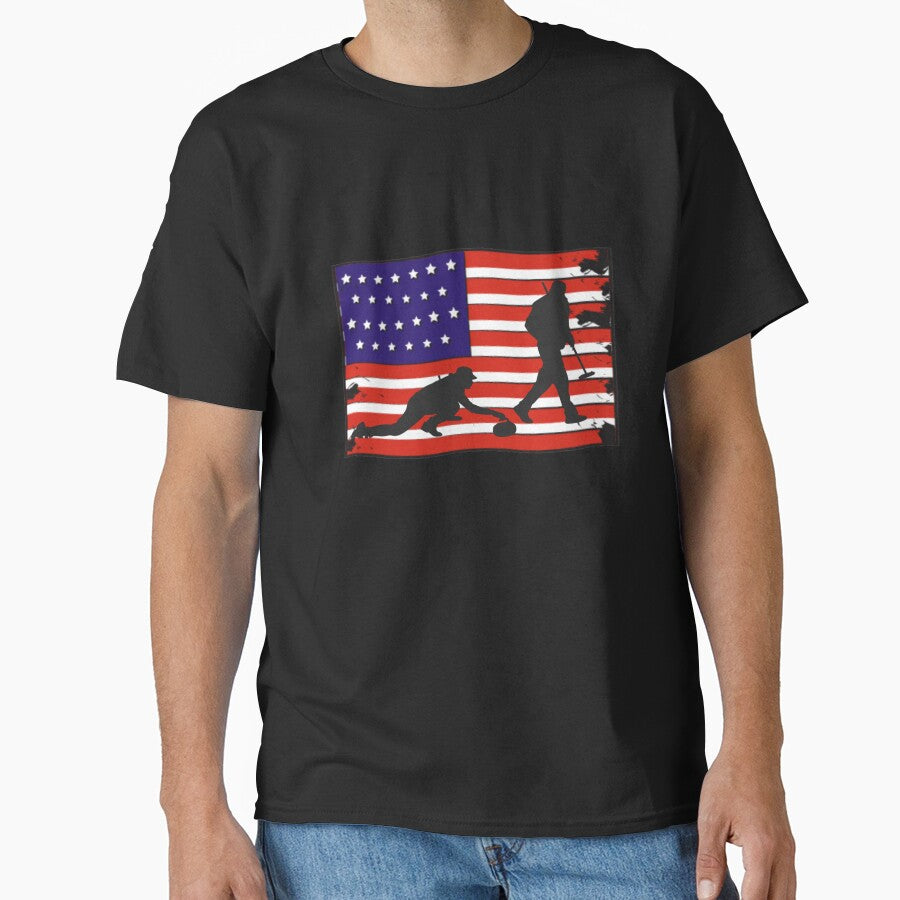 USA Curling by Davestre Designs