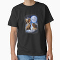 Three Tortoises Moon Howl Wildlife Mountain Turtle Meme T-Shirt by Voila-creative