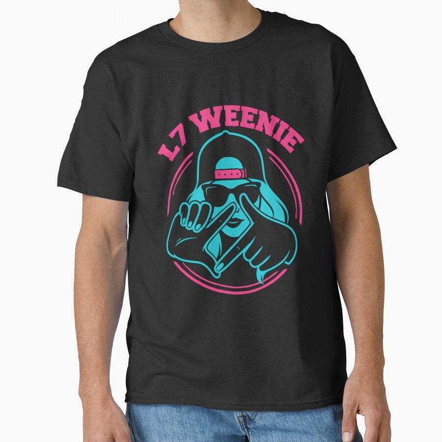 L7 Weenie Funny Baseball Girl Loser Hand Gesture Comfort Colors by KristineLi