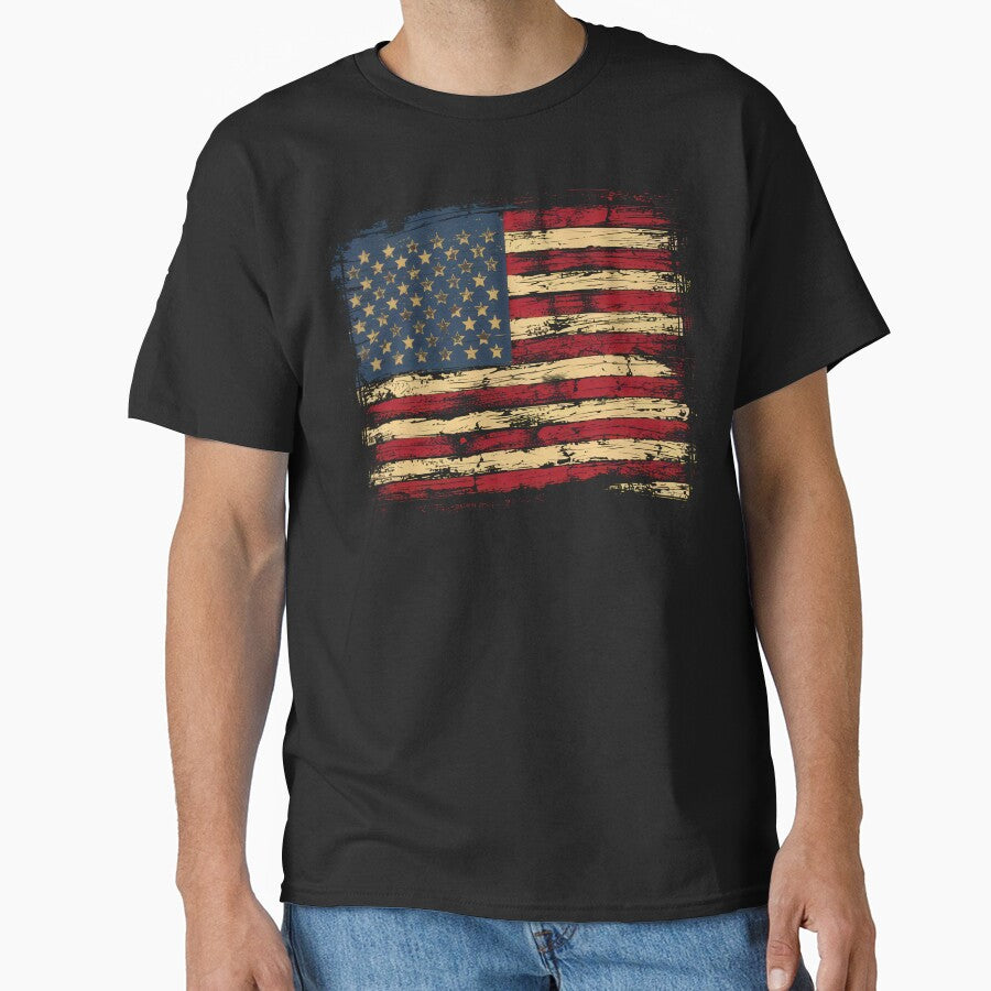 Distressed American Flag by Angry Swan Designs